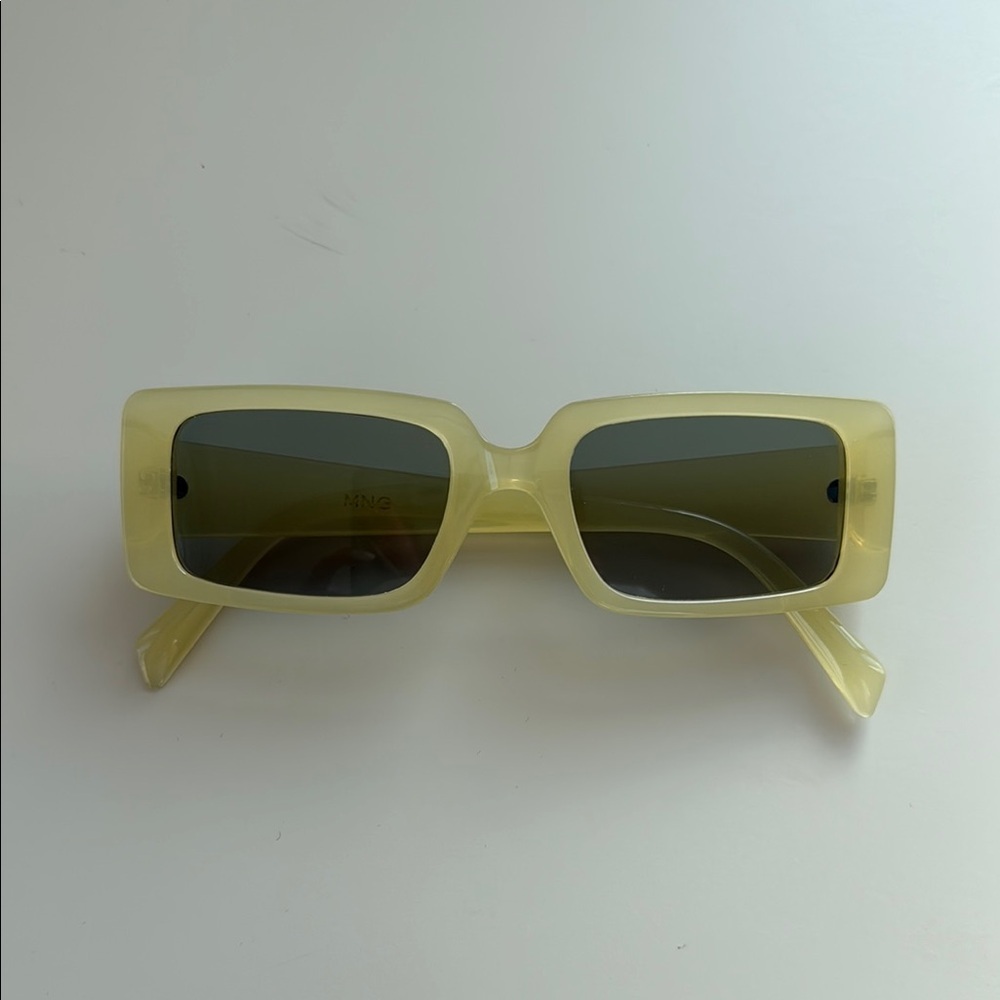 Yellow Rectangular Sunglasses Mango